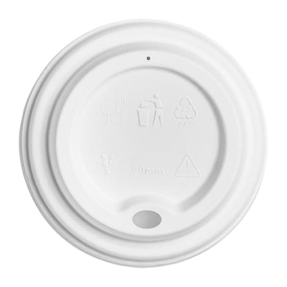 Vegware Hot Cup Lid Moulded Fibre 89-Series (1000 Pack) dx580