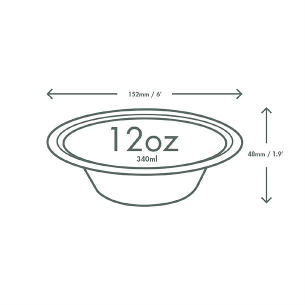 Vegware Compostable Nourish Moulded Fibre Bowls Natural 12oz/340ml (500 Pack) dx581