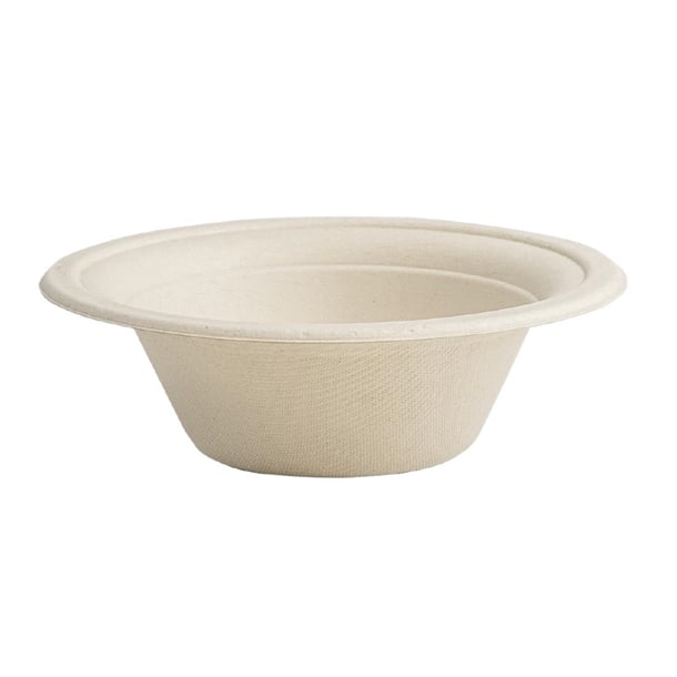 Vegware Compostable Nourish Moulded Fibre Bowls Natural 12oz/340ml (500 Pack) dx581