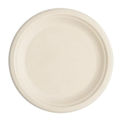 Vegware Compostable Nourish Moulded Fibre Plates Natural 7"/178mm (500 Pack) dx582