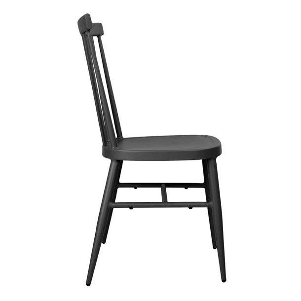 Bolero Windsor Aluminium Black Chairs (4 Pack) dx686