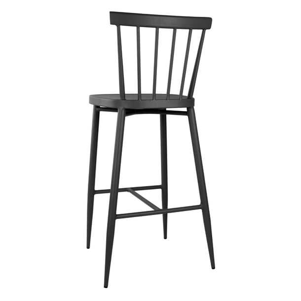 Bolero Windsor Aluminium Black High Stools (2 Pack) dx688