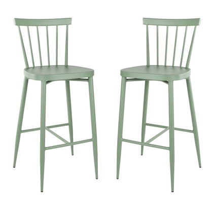 Bolero Windsor Aluminium Green High Stools (2 Pack) dx689