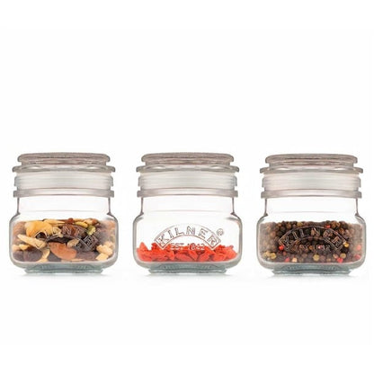 Kilner Square Push Top Jars 250ml (3 Pack) dx953