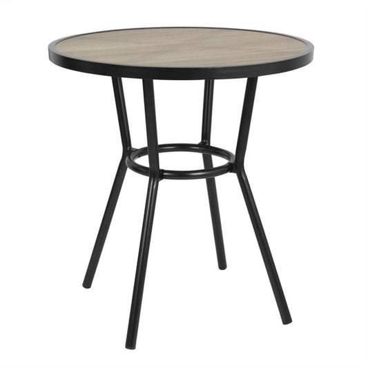 Bolero Marston Round Outdoor Table Black 700mm dx986