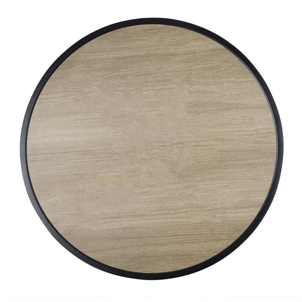 Bolero Marston Round Outdoor Table Black 700mm dx986