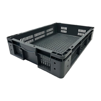 Vogue Perforated Plastic Storage Crate 600x400x120mm dx999