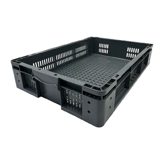 Vogue Perforated Plastic Storage Crate 600x400x120mm dx999