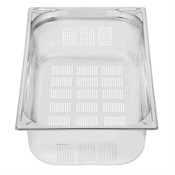 Vogue Heavy Duty Stainless Steel Perforated 1/1 Gastronorm Tray 150mm dy176