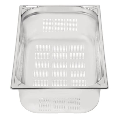 Vogue Heavy Duty Stainless Steel Perforated 1/1 Gastronorm Tray 150mm dy176