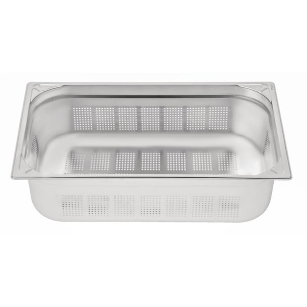 Vogue Heavy Duty Stainless Steel Perforated 1/1 Gastronorm Tray 150mm dy176