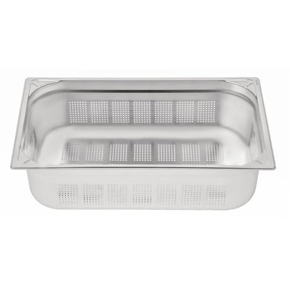 Vogue Heavy Duty Stainless Steel Perforated 1/1 Gastronorm Tray 150mm dy176