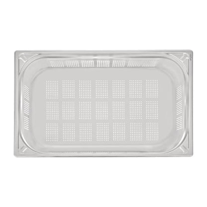 Vogue Heavy Duty Stainless Steel Perforated 1/1 Gastronorm Tray 150mm dy176