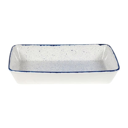 Churchill Stonecast Hints Rectangular Baking Dishes Indigo Blue 250 x 380mm (4 Pack) dy207