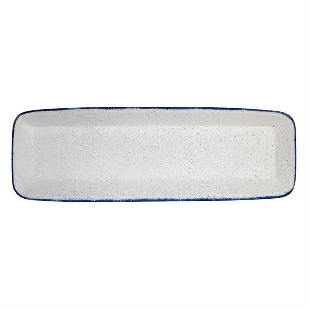 Churchill Stonecast Hints Rectangular Baking Dishes Indigo Blue 160 x 530mm (2 Pack) dy209