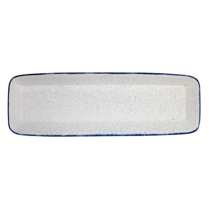 Churchill Stonecast Hints Rectangular Baking Dishes Indigo Blue 160 x 530mm (2 Pack) dy209