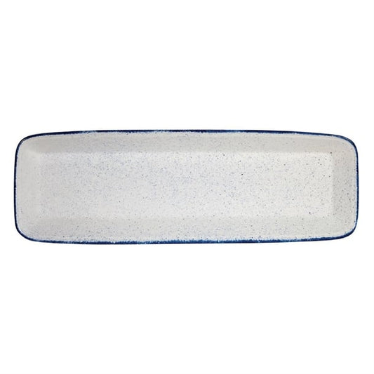 Churchill Stonecast Hints Rectangular Baking Dishes Indigo Blue 160 x 530mm (2 Pack) dy209