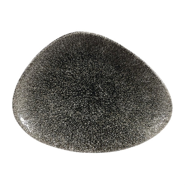 Churchill Studio Prints Raku Triangular Plates Quartz Black 200mm (12 Pack) dy214
