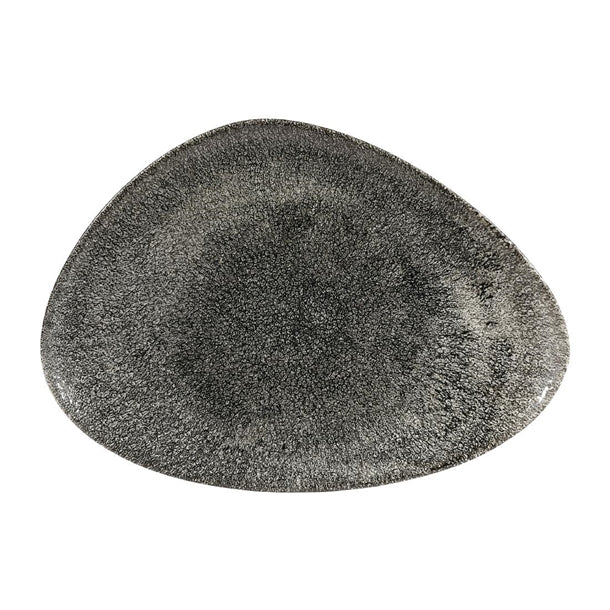 Churchill Studio Prints Raku Triangular Plates Quartz Black 356mm (6 Pack) dy215