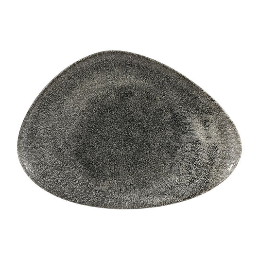 Churchill Studio Prints Raku Triangular Plates Quartz Black 356mm (6 Pack) dy215