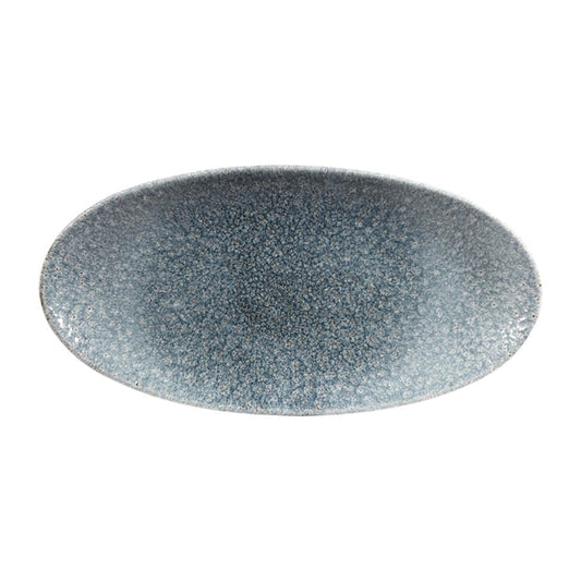 Churchill Studio Prints Raku Oval Plates Topaz Blue 299mm (12 Pack) dy218