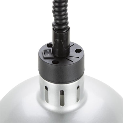 Buffalo Retractable Dome Heat Lamp Silver 2.5kW dy461