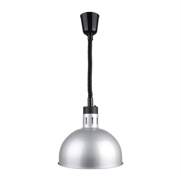 Buffalo Retractable Dome Heat Lamp Silver 2.5kW dy461