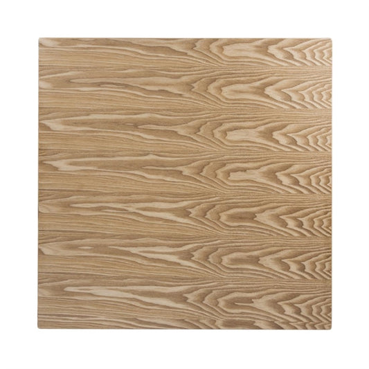 Bolero Pre-drilled Square Table Top Natural Ash Veneer 700mm dy717