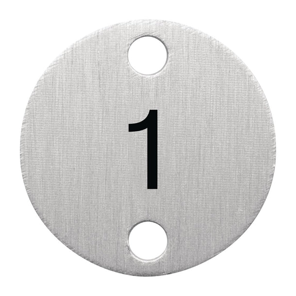 Olympia Table Numbers Silver (1-5) dy770