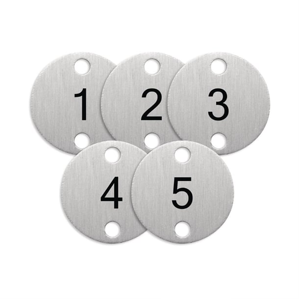 Olympia Table Numbers Silver (1-5) dy770