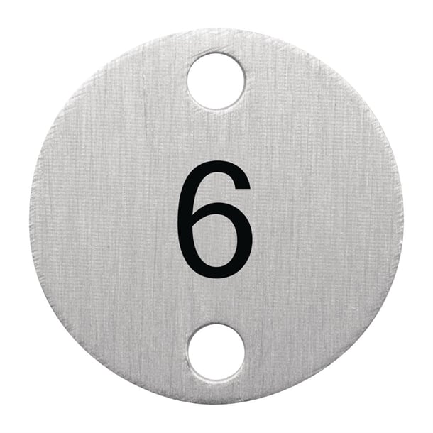 Olympia Table Numbers Silver (6-10) dy771