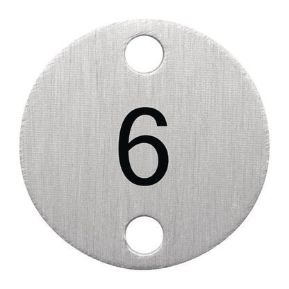 Olympia Table Numbers Silver (6-10) dy771