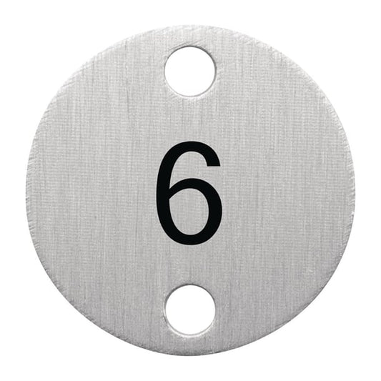 Olympia Table Numbers Silver (6-10) dy771
