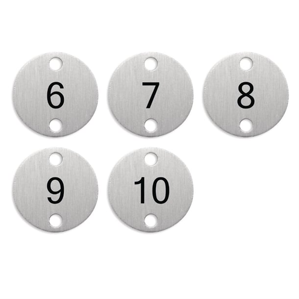 Olympia Table Numbers Silver (6-10) dy771