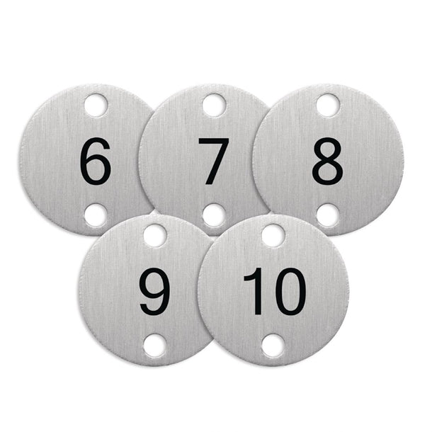 Olympia Table Numbers Silver (6-10) dy771
