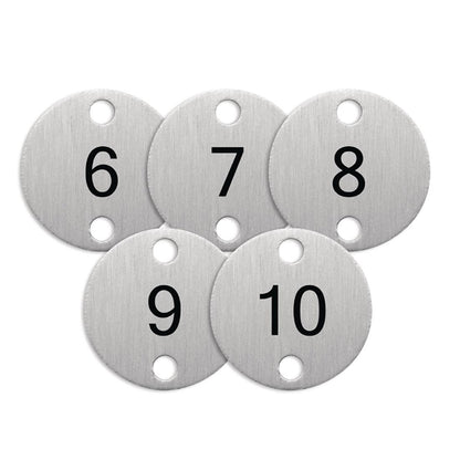 Olympia Table Numbers Silver (6-10) dy771