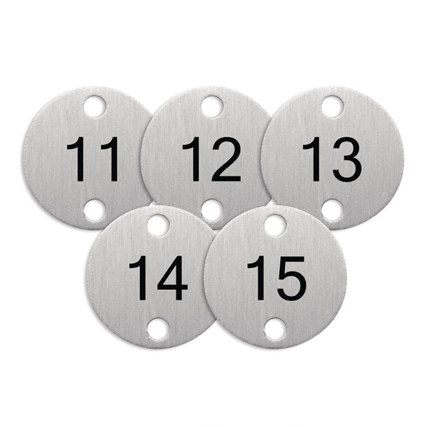 Olympia Table Numbers Silver (11-15) dy772