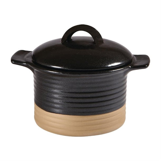 Churchill Black Igneous Cocotte 350ml 12oz (6 Pack) dy788