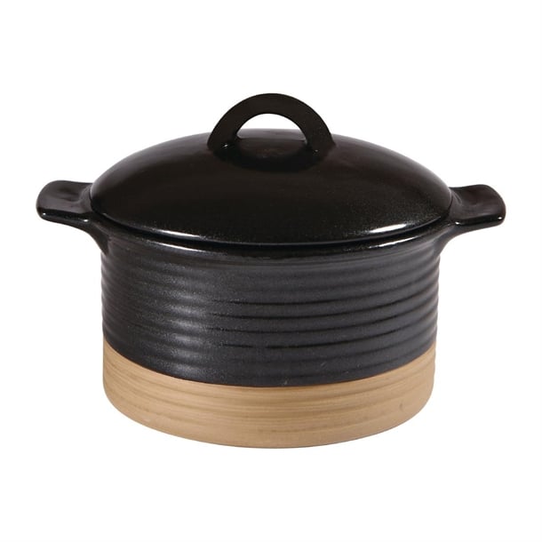 Churchill Black Igneous Cocotte 530ml 20oz (6 Pack) dy789