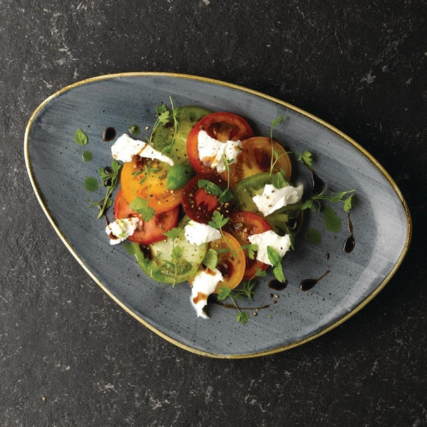Churchill Stonecast Triangular Plates Blueberry 304mm (6 Pack) dy796