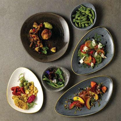 Churchill Stonecast Triangular Plates Blueberry 304mm (6 Pack) dy796