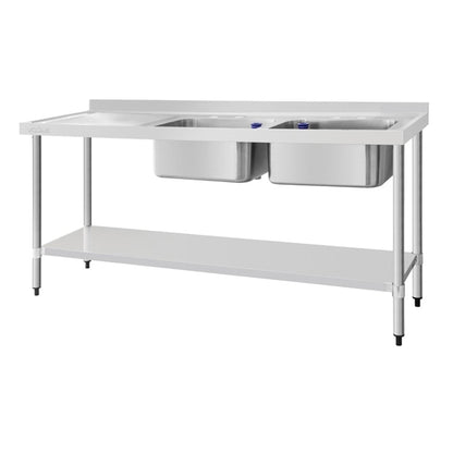 Vogue Double Sink Left Hand Drainer 1800mm dy828