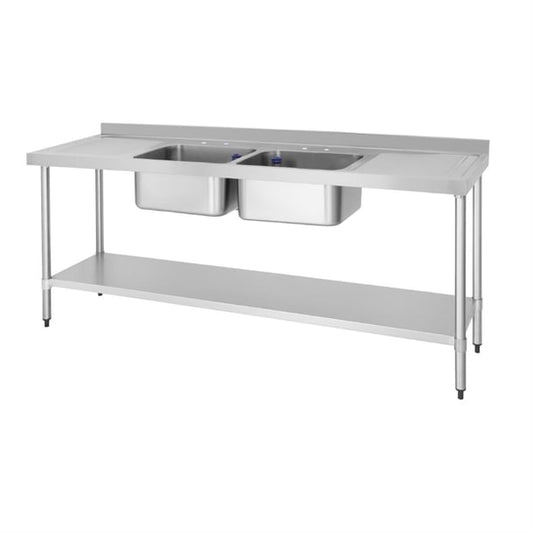 Vogue Double Sink with Double Drainer 2100mm dy829