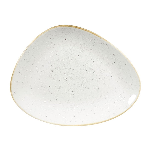 Churchill Stonecast Triangular Plates Barley White 265mm (12 Pack) dy874