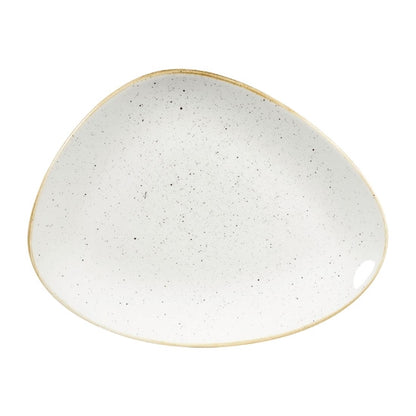 Churchill Stonecast Triangular Plates Barley White 265mm (12 Pack) dy874