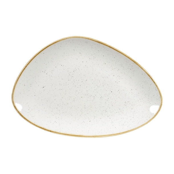 Churchill Stonecast Triangular Plates Barley White 304mm (6 Pack) dy875