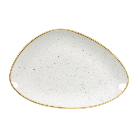 Churchill Stonecast Triangular Plates Barley White 304mm (6 Pack) dy875