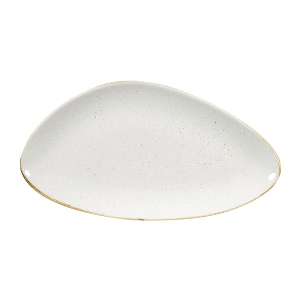 Churchill Stonecast Triangular Plates Barley White 355mm (6 Pack) dy876