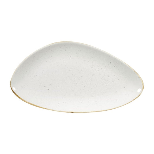 Churchill Stonecast Triangular Plates Barley White 355mm (6 Pack) dy876