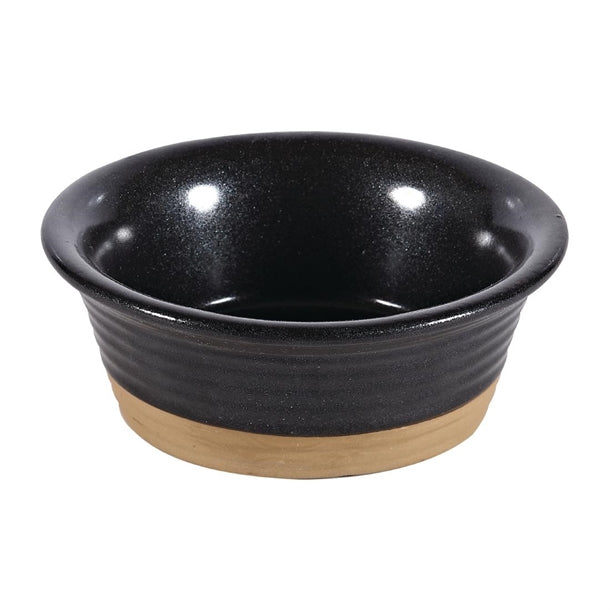Churchill Black Igneous Stoneware Ramekins 90mm (6 Pack) dy924